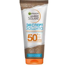 Легкое солнцезащитное молочко "Ambre Solaire, Эксперт Защита", SPF 50+, гипоаллергенный, водостойкий Garnier