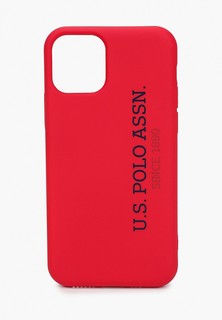 Чехол для iPhone U.S. Polo Assn. 11 Pro, Liquid silicone Vertical Logo Red