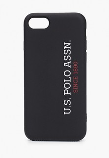 Чехол для iPhone U.S. Polo Assn. 7 / 8 / SE 2020, Liquid silicone Vertical Logo Black