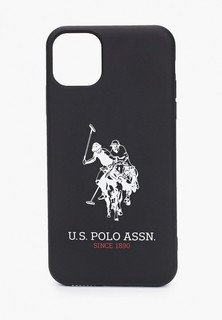 Чехол для iPhone U.S. Polo Assn. 11 Pro Max, Liquid silicone Big horse Black