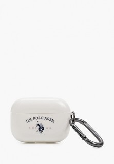 Чехол для наушников U.S. Polo Assn. для Airpods Pro Shiny TPU Double horse White