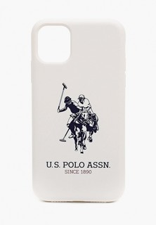 Чехол для iPhone U.S. Polo Assn. 11, Liquid silicone Big horse White