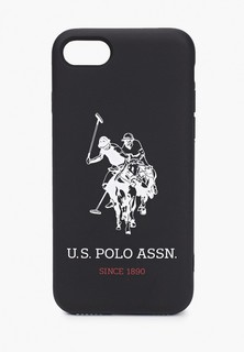 Чехол для iPhone U.S. Polo Assn. 7 / 8 / SE 2020, Liquid silicone Big horse Black