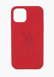 Чехол для iPhone U.S. Polo Assn. 12/12 Pro (6.1), Liquid Silicone Double horse Red