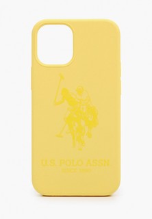 Чехол для iPhone U.S. Polo Assn. 12 mini (5.4), Liquid Silicone Double horse Yellow