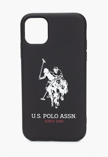 Чехол для iPhone U.S. Polo Assn. 11, Liquid silicone Big horse Black