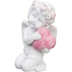 Статуэтка Ангел с сердцем белый 8x5 cм Без бренда
