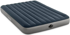 Кровать надувная Intex DeLuxe Single-High, со встроенным насосом на батарейках, 152 см (64783)