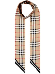 Burberry узкий платок в клетку Vintage Check