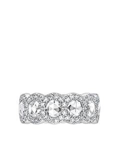 David Morris кольцо Rose Cut Full Eternity из белого золота с бриллиантами