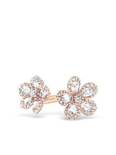 David Morris кольцо Miss Daisy Double Flower из розового золота с бриллиантами