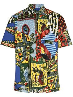 Gitman Vintage рубашка с контрастными вставками