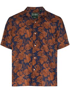 Gitman Vintage рубашка с короткими рукавами и цветочным принтом
