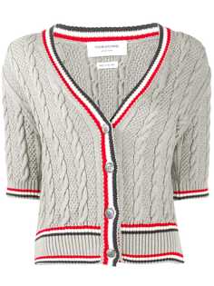 Thom Browne кардиган фактурной вязки с V-образным вырезом