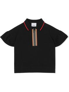 Burberry Kids рубашка поло с полосками Icon Stripe