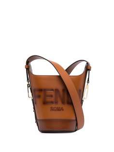 Fendi сумка-ведро с тисненым логотипом