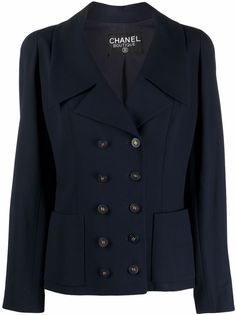 Chanel Pre-Owned двубортный жакет 2000-х годов