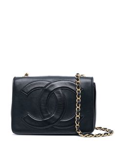 Chanel Pre-Owned стеганая сумка на плечо 1980-90-х годов с логотипом CC