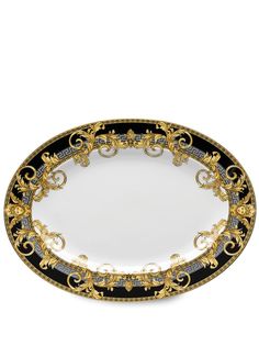 Versace тарелка с принтом Baroque