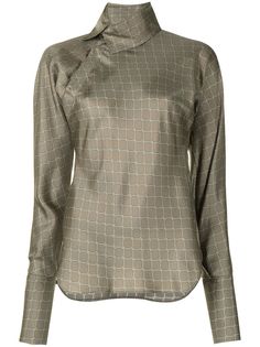 Shanghai Tang рубашка Bias с геометричным принтом