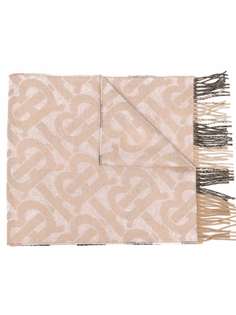 Burberry кашемировый шарф с монограммой TB