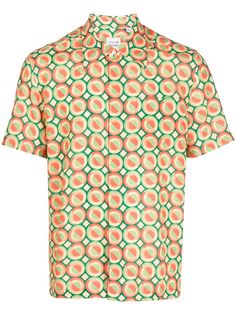 Lacoste рубашка с короткими рукавами и геометричным принтом