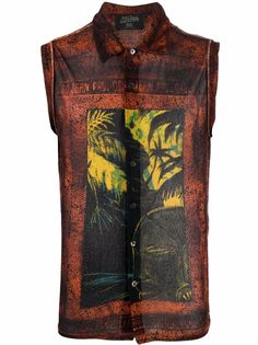 Jean Paul Gaultier Pre-Owned рубашка 1990-х годов с графичным принтом