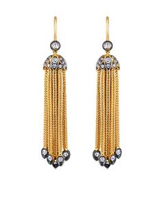 FRED LEIGHTON серьги Foxtail из желтого золота с бриллиантами