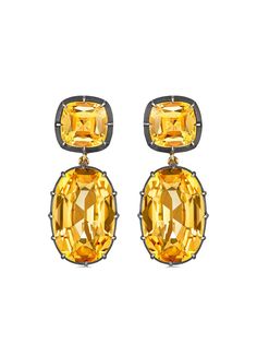 FRED LEIGHTON серьги из желтого золота с цитринами