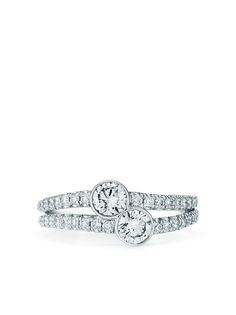 KWIAT кольцо Duet из белого золота с бриллиантами