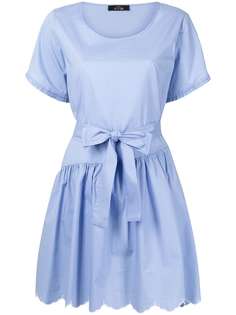 TWINSET платье с U-образным вырезом и поясом