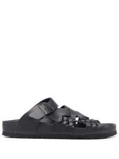 Birkenstock сандалии с плетеными ремешками