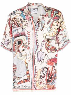 Endless Joy рубашка Barong с абстрактным принтом