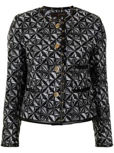 Louis Vuitton жакет pre-owned с круглым вырезом и монограммой