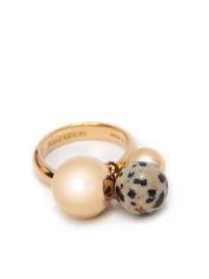 JW Anderson кольцо Dalmatian Jasper с бусинами