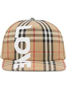 Burberry кепка в клетку Vintage Check с принтом