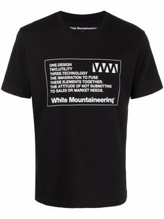 White Mountaineering футболка с принтом