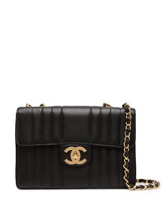 Chanel Pre-Owned сумка на плечо Jumbo Mademoiselle 1995-го года с логотипом CC