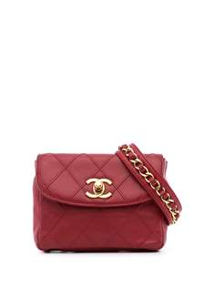 Chanel Pre-Owned стеганая поясная сумка с логотипом CC