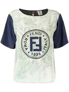 Fendi Pre-Owned футболка с принтом тай-дай и логотипом