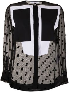 Givenchy Pre-Owned прозрачная рубашка в горох