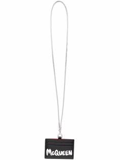 Alexander McQueen картхолдер с ремешком на шею и логотипом