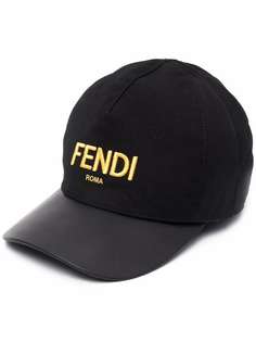 Fendi бейсболка с вышитым логотипом