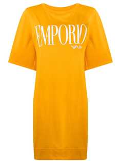 Emporio Armani платье-футболка с логотипом