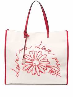 RED(V) сумка-тоут с цветочной вышивкой