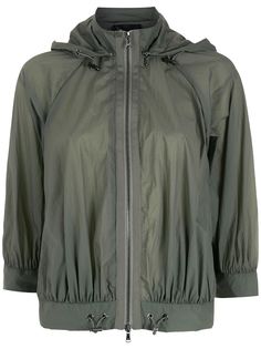 Emporio Armani куртка с укороченными рукавами и капюшоном