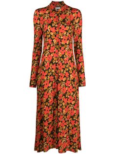Rosetta Getty платье-рубашка с цветочным принтом