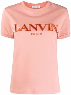 LANVIN футболка с вышитым логотипом