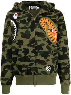 A BATHING APE® худи на молнии с камуфляжным принтом Bape