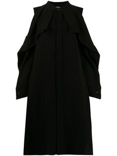 Yohji Yamamoto платье с открытыми плечами и драпировкой